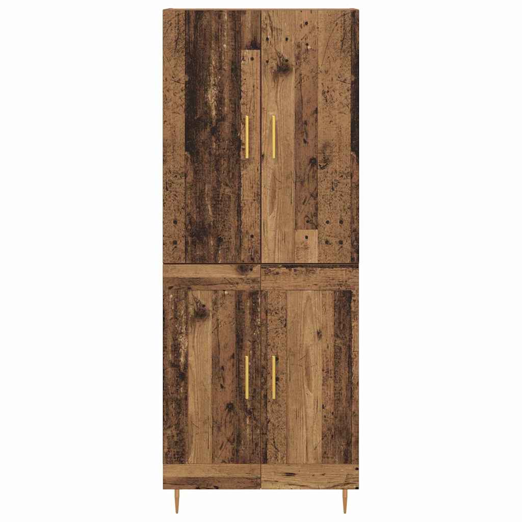 Highboard Oud Hout 69,5 x 34 x 180 cm Bewerkt hout is nu te koop bij PeponiXL, paradijselijk wonen!