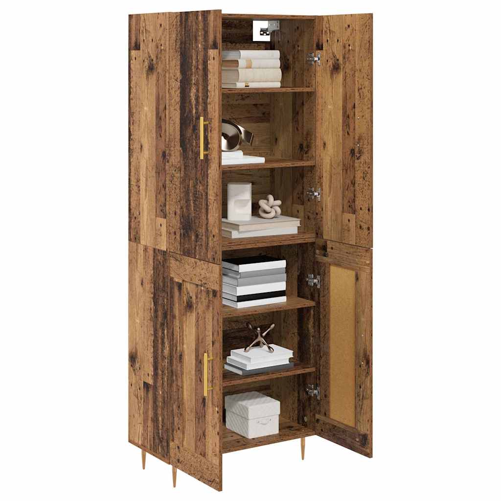 Highboard Oud Hout 69,5 x 34 x 180 cm Bewerkt hout is nu te koop bij PeponiXL, paradijselijk wonen!