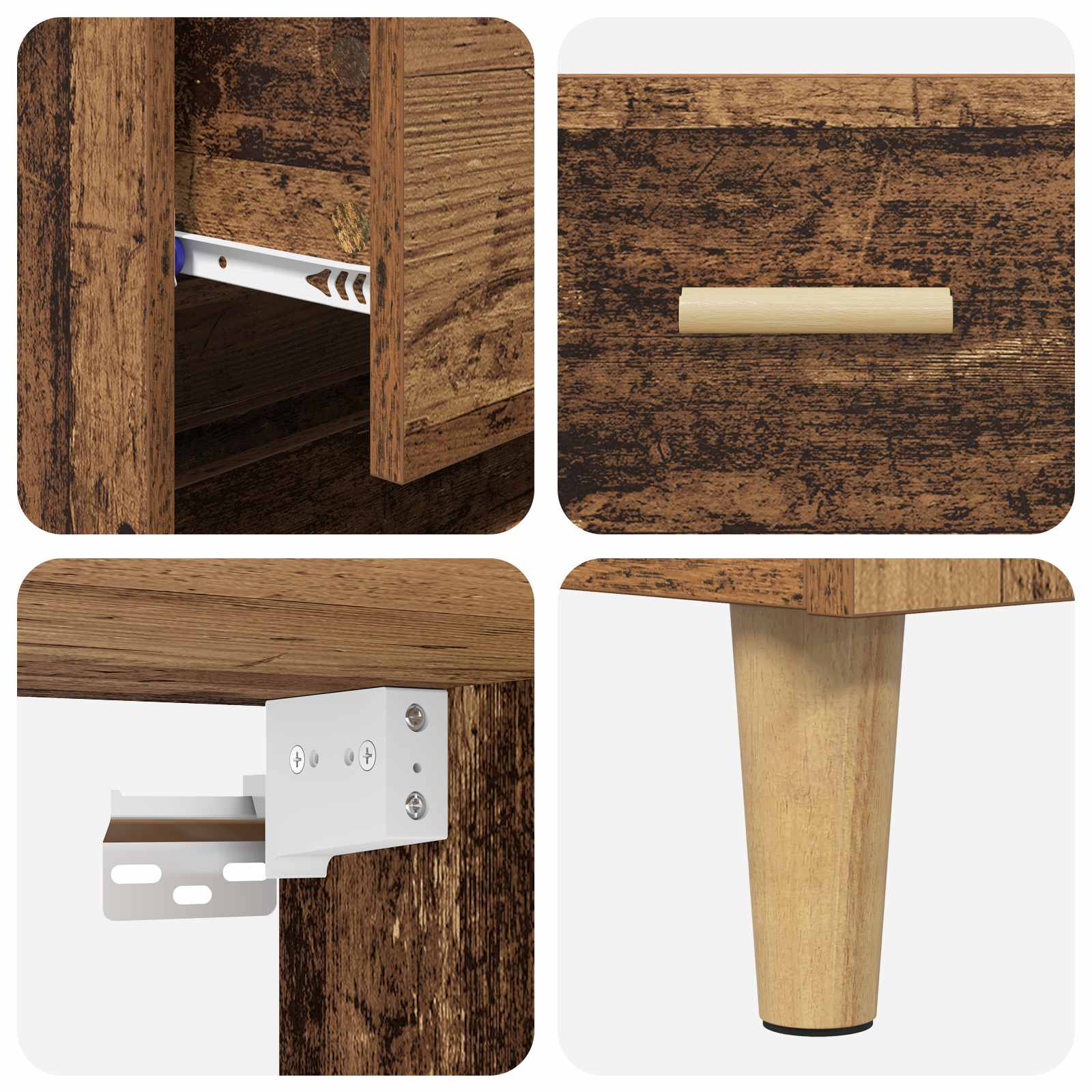 Hoge kast met lade Oud Hout 69,5 x 32,5 x 180 cm Bewerkt hout is nu te koop bij PeponiXL, paradijselijk wonen!