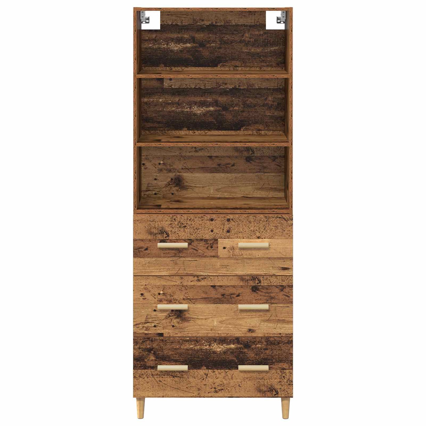 Hoge kast met lade Oud Hout 69,5 x 32,5 x 180 cm Bewerkt hout is nu te koop bij PeponiXL, paradijselijk wonen!