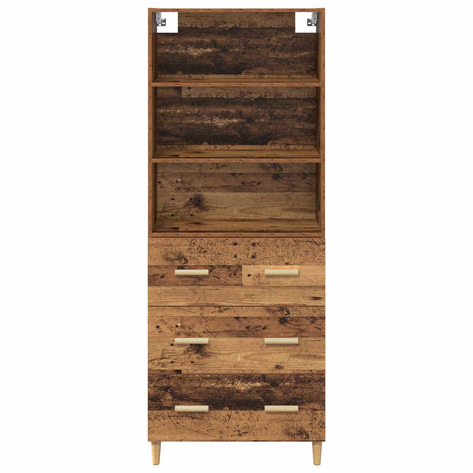 Hoge kast met lade Oud Hout 69,5 x 32,5 x 180 cm Bewerkt hout is nu te koop bij PeponiXL, paradijselijk wonen!