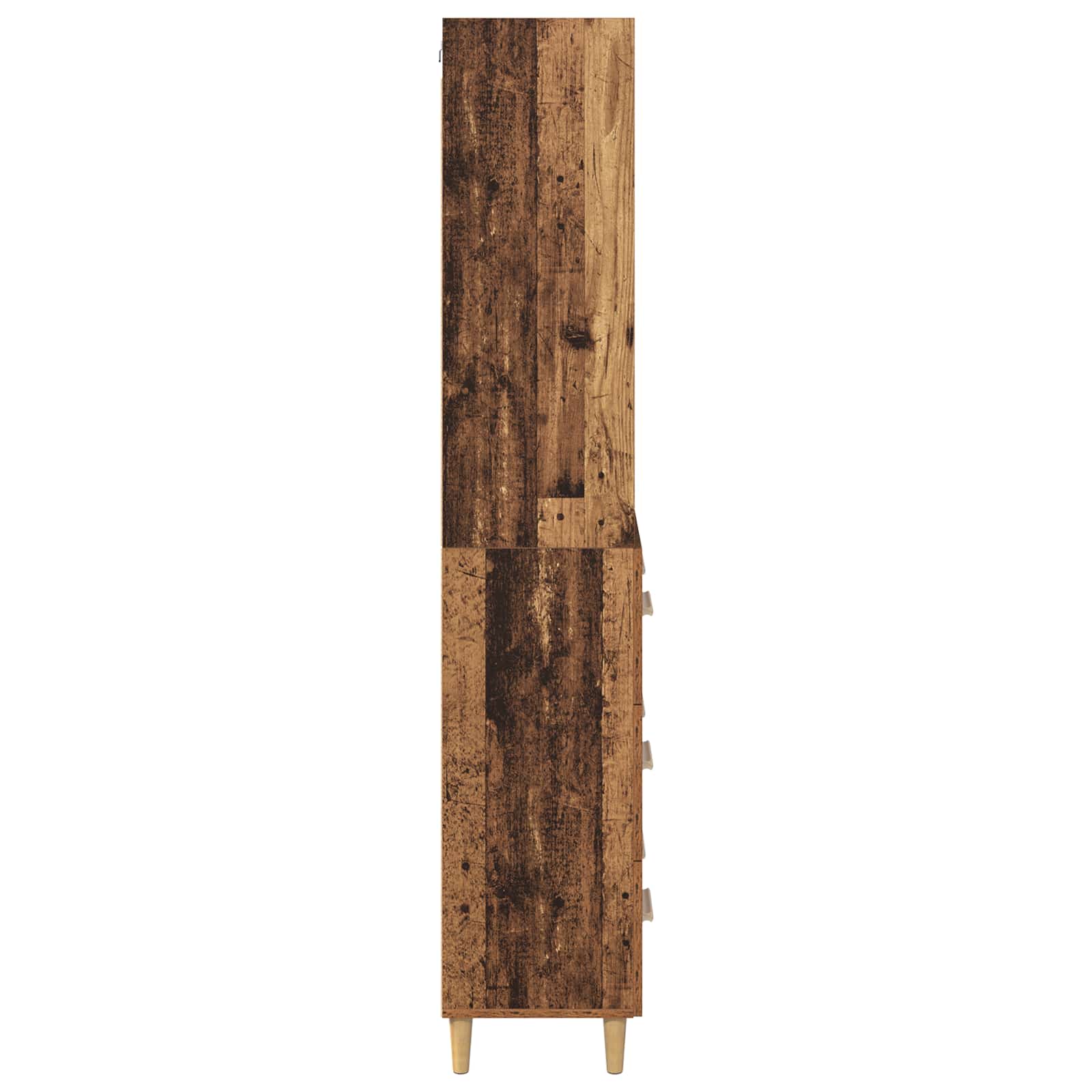 Hoge kast met lade Oud Hout 69,5 x 32,5 x 180 cm Bewerkt hout is nu te koop bij PeponiXL, paradijselijk wonen!
