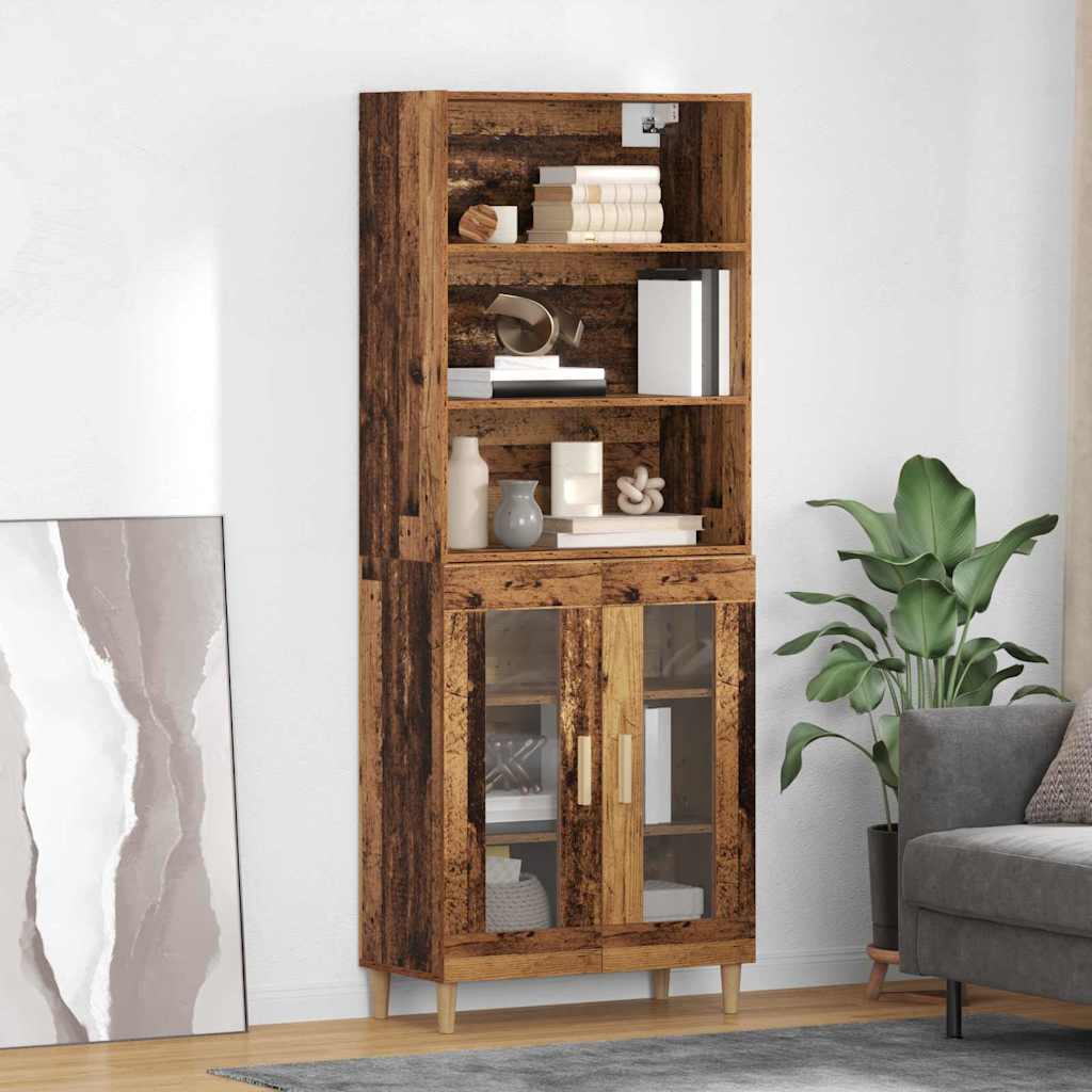 Hoge kast Oud Hout 69,5 x 32,5 x 180 cm Bewerkt hout is nu te koop bij PeponiXL, paradijselijk wonen!
