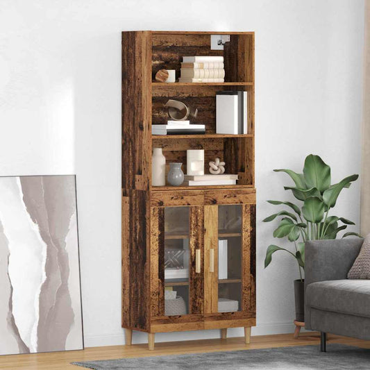 Hoge kast Oud Hout 69,5 x 32,5 x 180 cm Bewerkt hout is nu te koop bij PeponiXL, paradijselijk wonen!