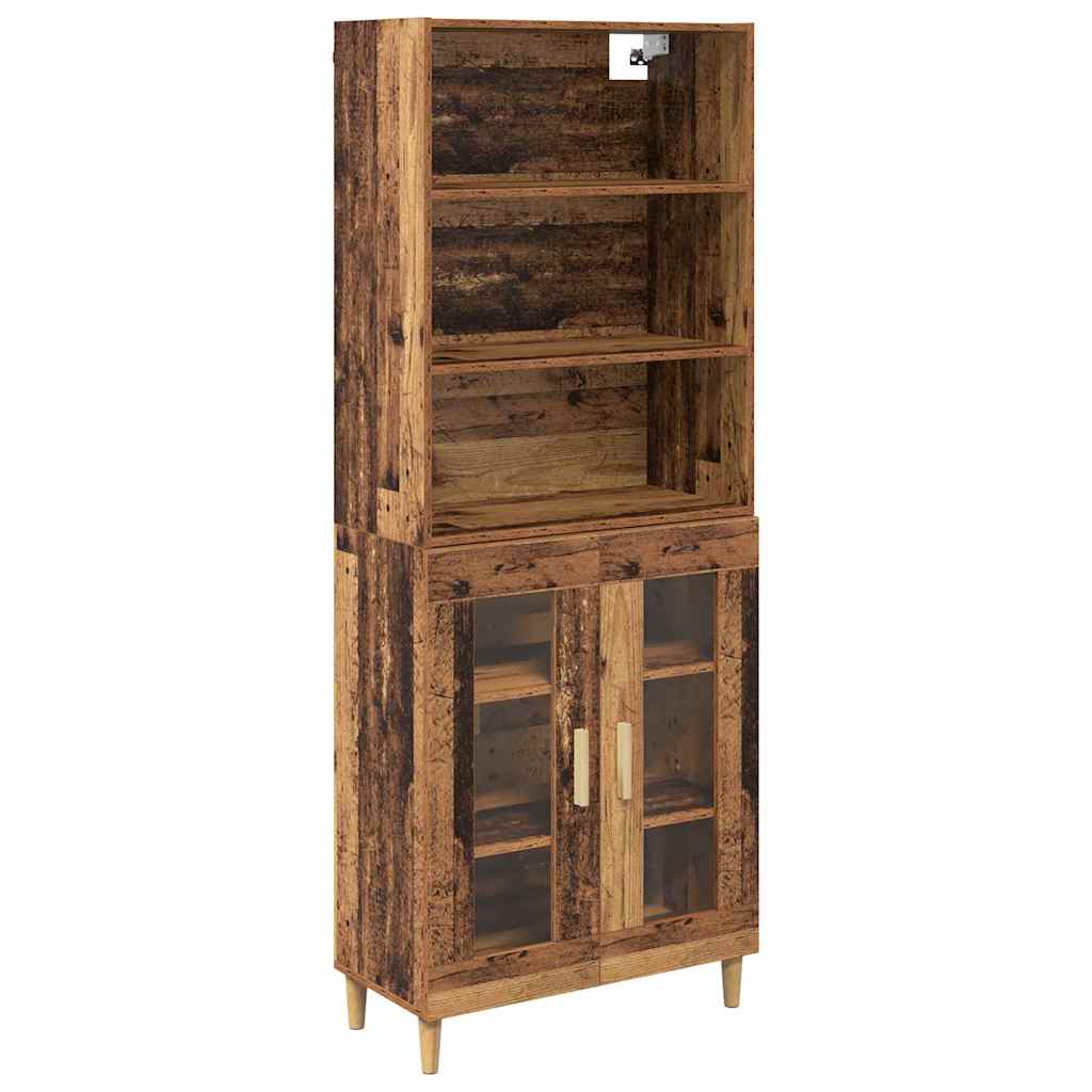 Hoge kast Oud Hout 69,5 x 32,5 x 180 cm Bewerkt hout is nu te koop bij PeponiXL, paradijselijk wonen!