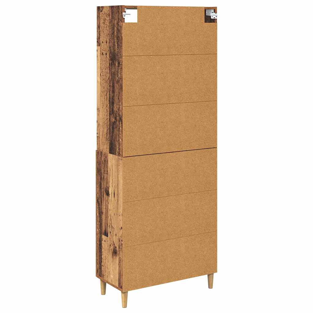 Hoge kast Oud Hout 69,5 x 32,5 x 180 cm Bewerkt hout is nu te koop bij PeponiXL, paradijselijk wonen!
