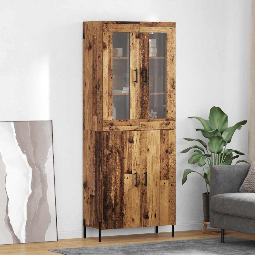 Highboard Oud Hout 69,5 x 34 x 180 cm Bewerkt hout is nu te koop bij PeponiXL, paradijselijk wonen!