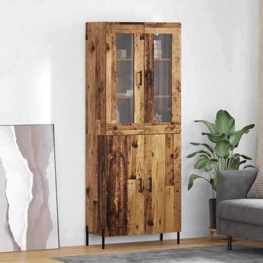 Highboard Oud Hout 69,5 x 34 x 180 cm Bewerkt hout is nu te koop bij PeponiXL, paradijselijk wonen!
