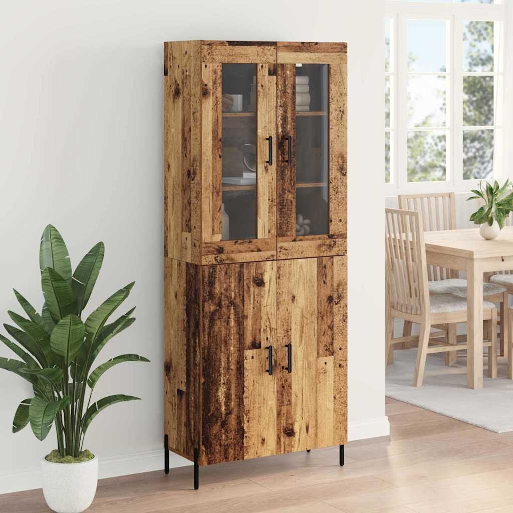 Highboard Oud Hout 69,5 x 34 x 180 cm Bewerkt hout is nu te koop bij PeponiXL, paradijselijk wonen!