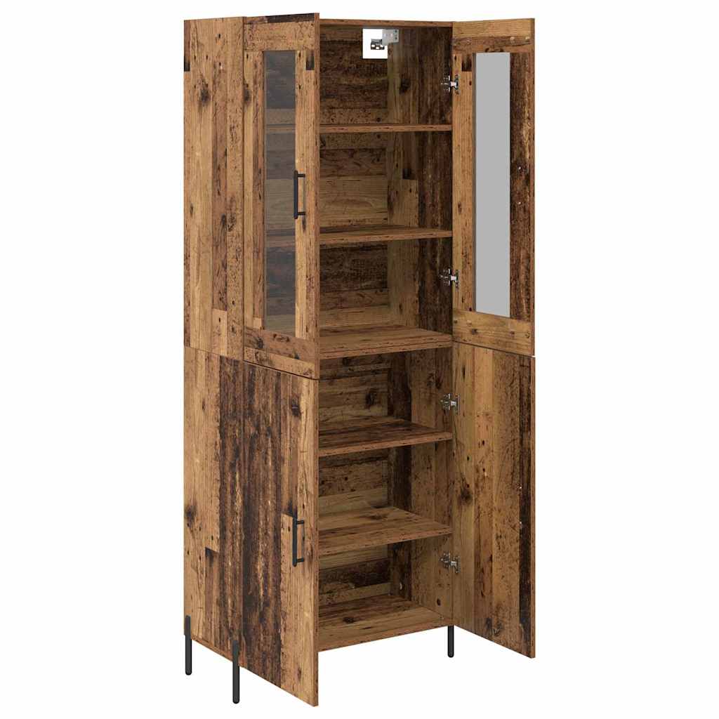 Highboard Oud Hout 69,5 x 34 x 180 cm Bewerkt hout is nu te koop bij PeponiXL, paradijselijk wonen!