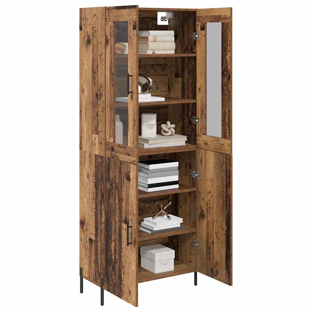 Highboard Oud Hout 69,5 x 34 x 180 cm Bewerkt hout is nu te koop bij PeponiXL, paradijselijk wonen!
