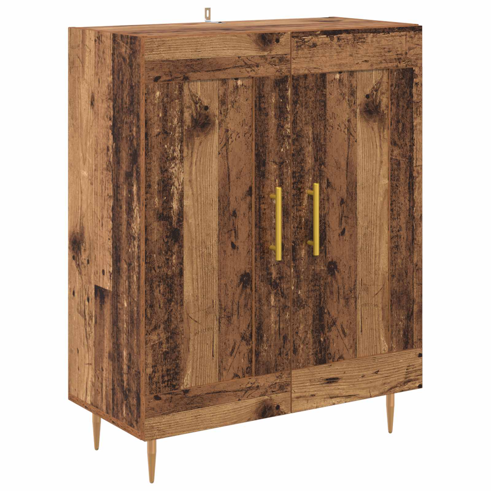 Hoge kast Oudhout 69,5 x 34 x 180 cm Bewerkt hout is nu te koop bij PeponiXL, paradijselijk wonen!