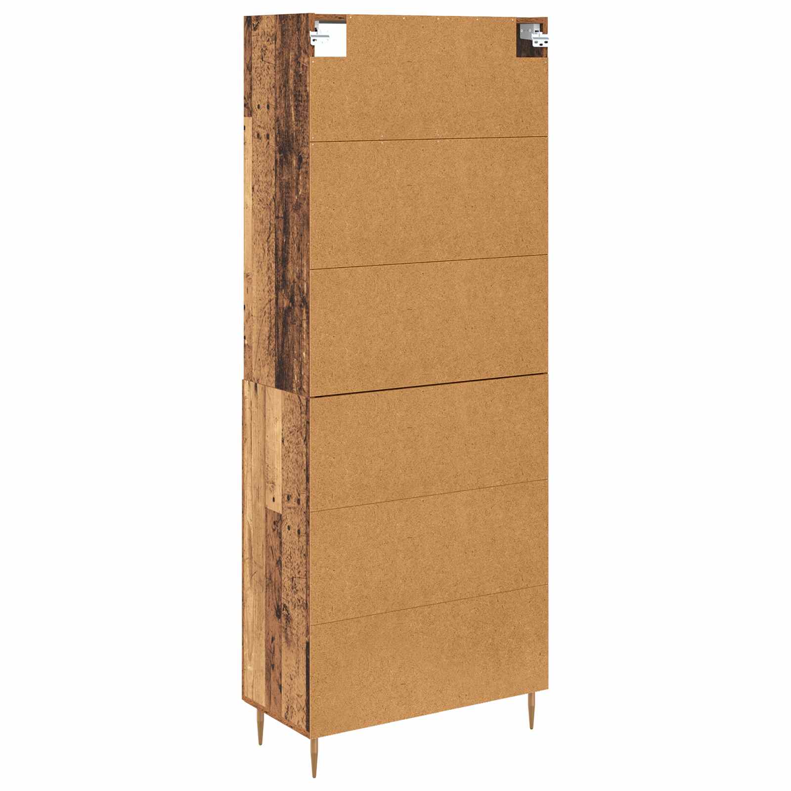Hoge kast Oudhout 69,5 x 34 x 180 cm Bewerkt hout is nu te koop bij PeponiXL, paradijselijk wonen!