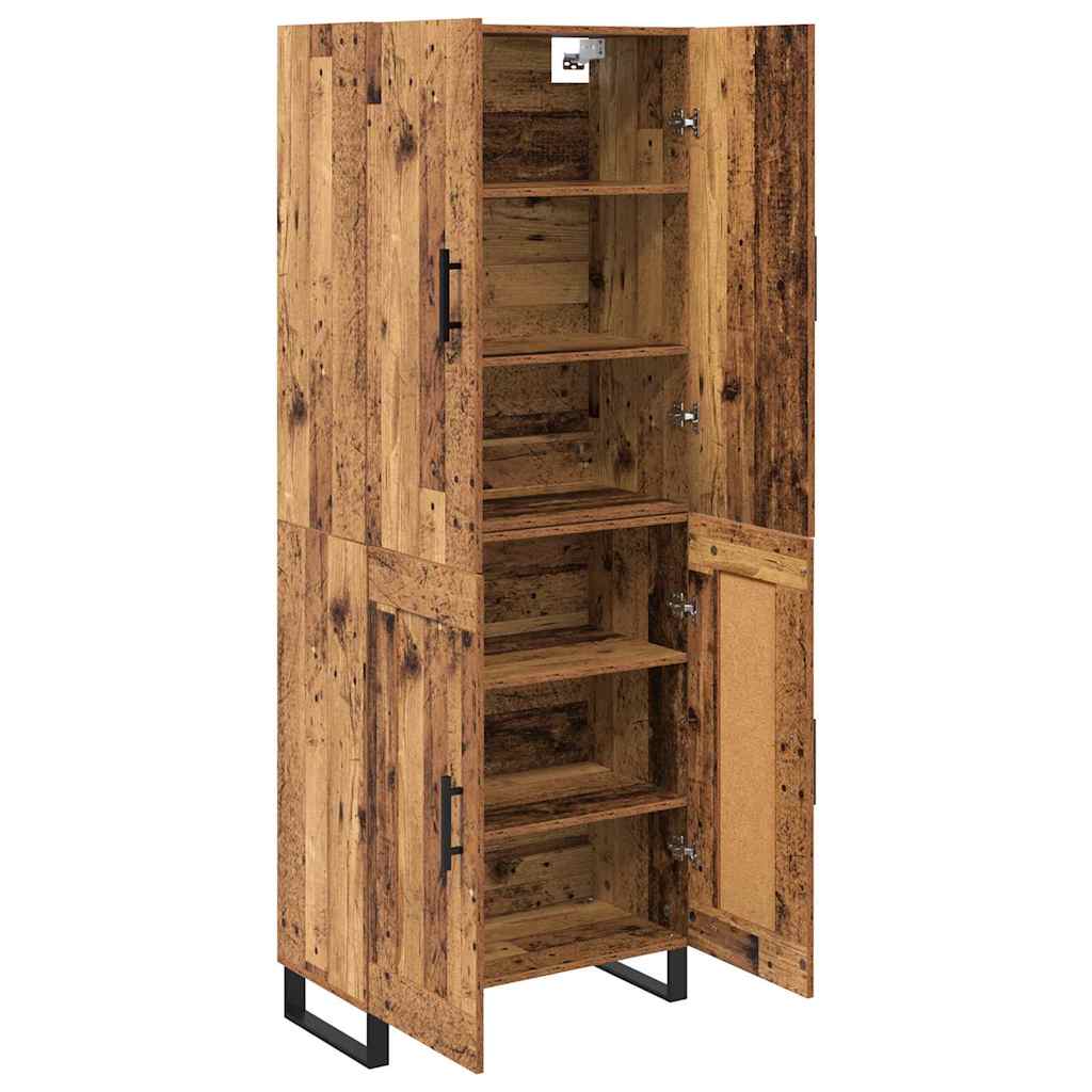 Hoge kast 2 pcs Oud Hout 69,5 x 34 x 180 cm is nu te koop bij PeponiXL, paradijselijk wonen!