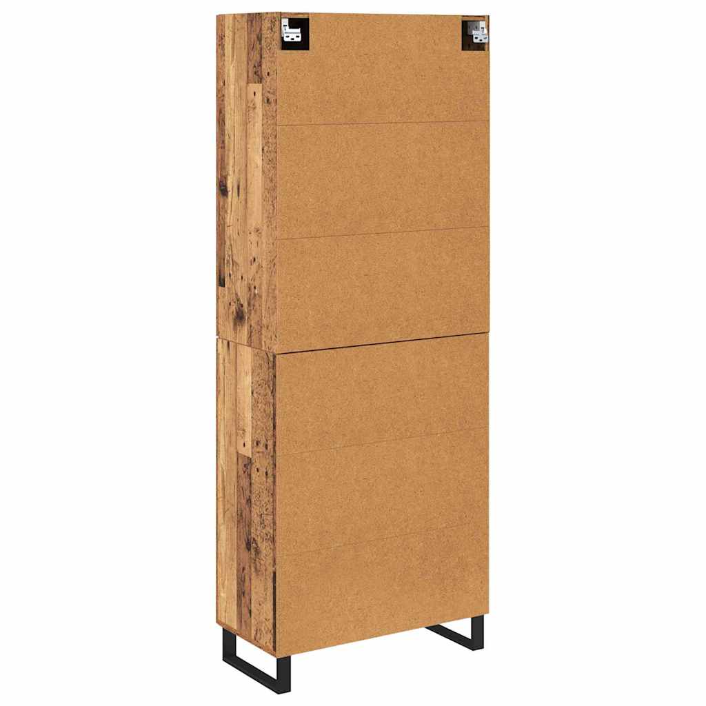 Hoge kast 2 pcs Oud Hout 69,5 x 34 x 180 cm is nu te koop bij PeponiXL, paradijselijk wonen!