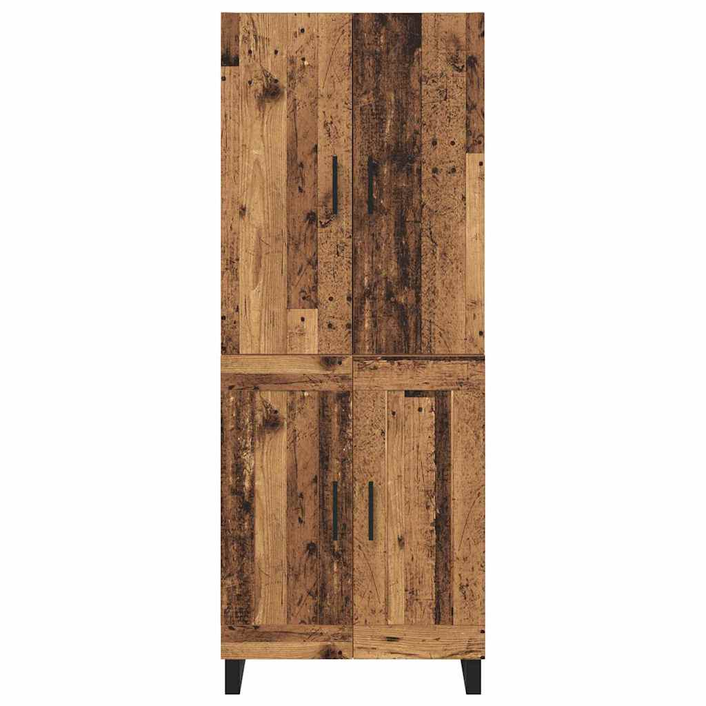 Hoge kast 2 pcs Oud Hout 69,5 x 34 x 180 cm is nu te koop bij PeponiXL, paradijselijk wonen!