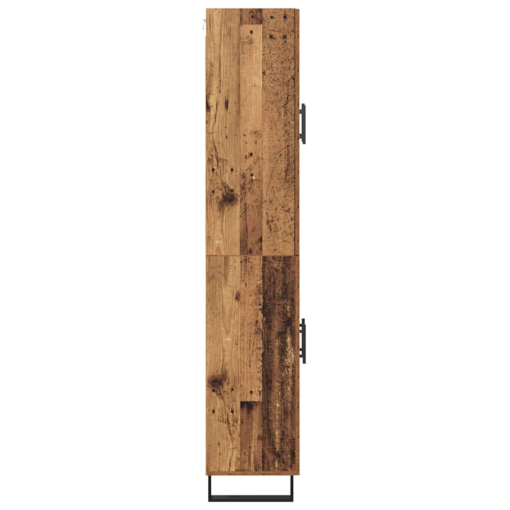 Hoge kast 2 pcs Oud Hout 69,5 x 34 x 180 cm is nu te koop bij PeponiXL, paradijselijk wonen!