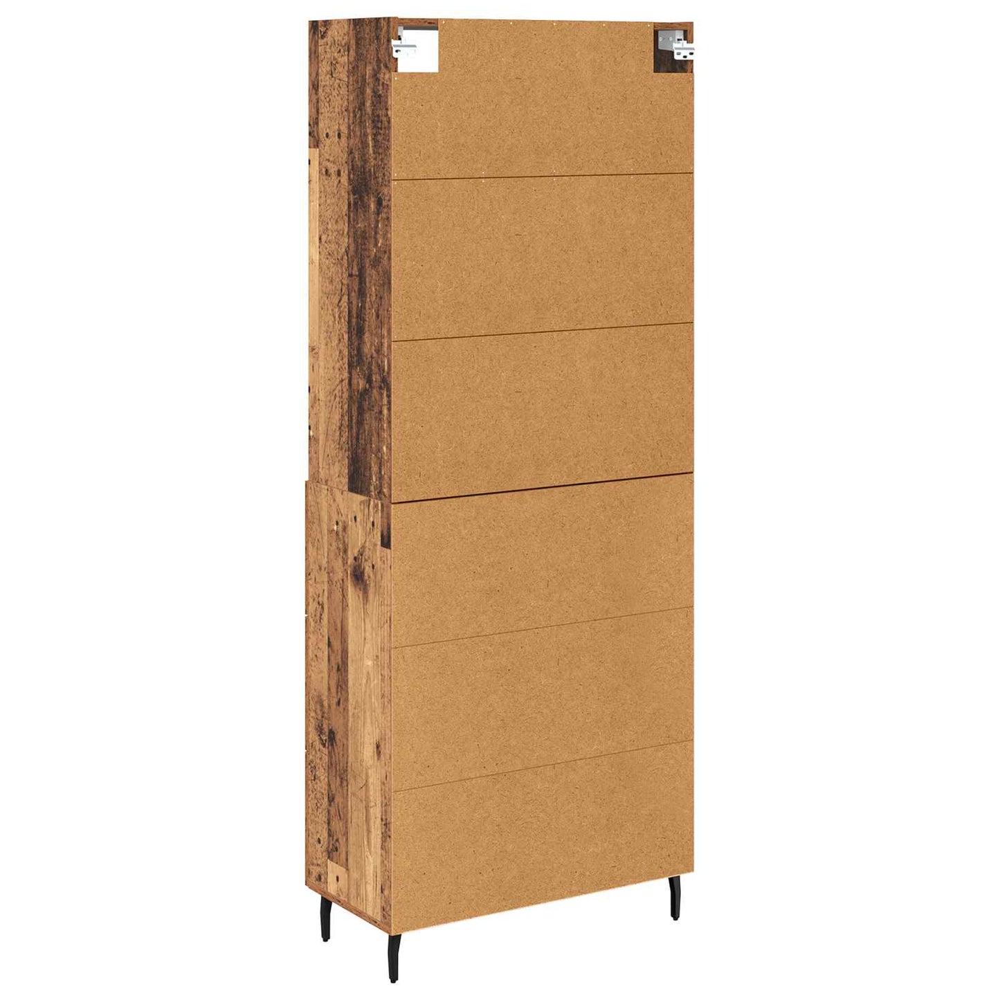Hoge kast met lade 2 pcs Oud Hout Bewerkt hout is nu te koop bij PeponiXL, paradijselijk wonen!