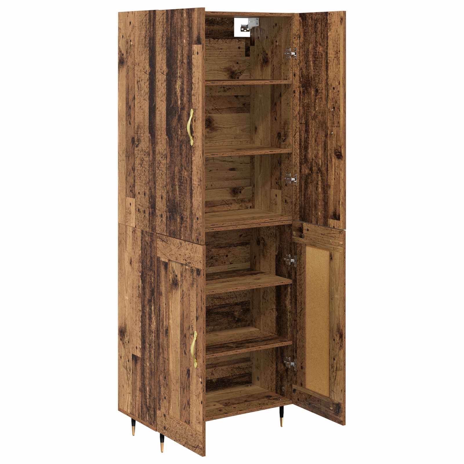 Highboard Oud Hout 69,5 x 34 x 180 cm Bewerkt hout is nu te koop bij PeponiXL, paradijselijk wonen!