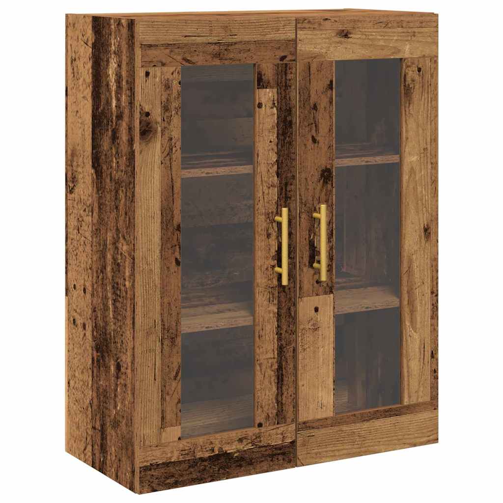 Hoge kast 2 pcs Oudhout Bewerkt hout is nu te koop bij PeponiXL, paradijselijk wonen!