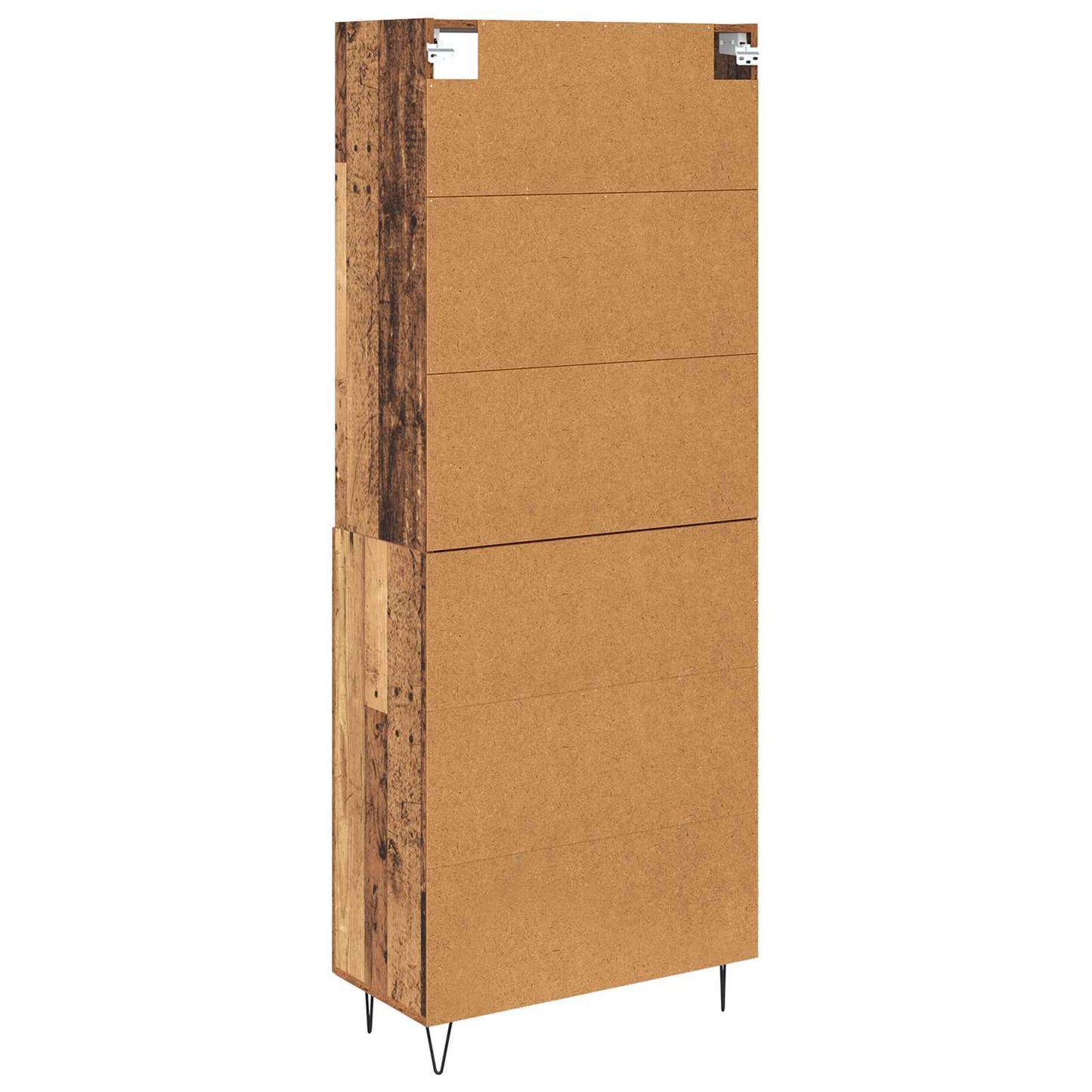 Hoge kast 2 pcs Oudhout Bewerkt hout is nu te koop bij PeponiXL, paradijselijk wonen!
