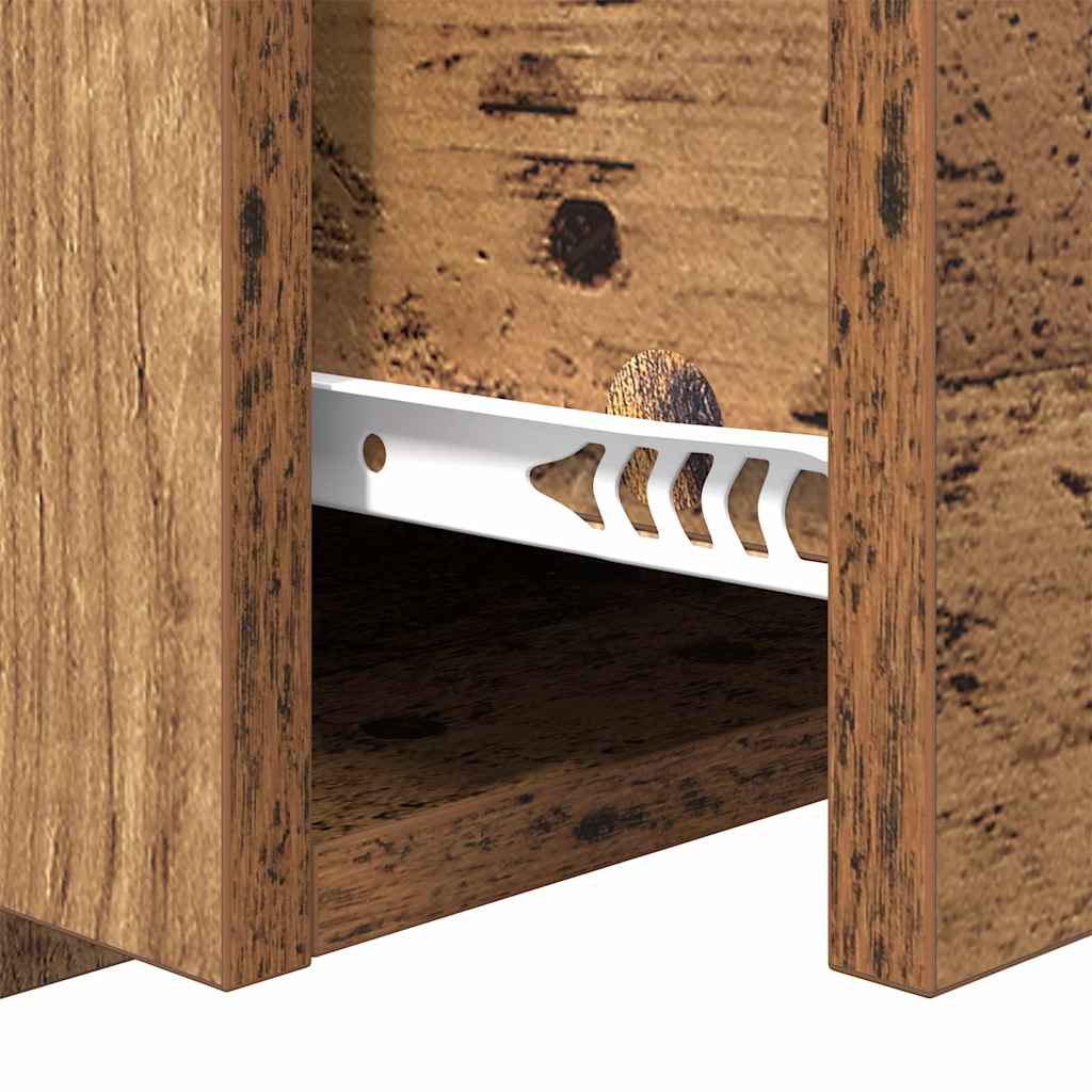 Hoofdbord Met Kast met lade 3 pcs Oud Hout Bewerkt hout is nu te koop bij PeponiXL, paradijselijk wonen!