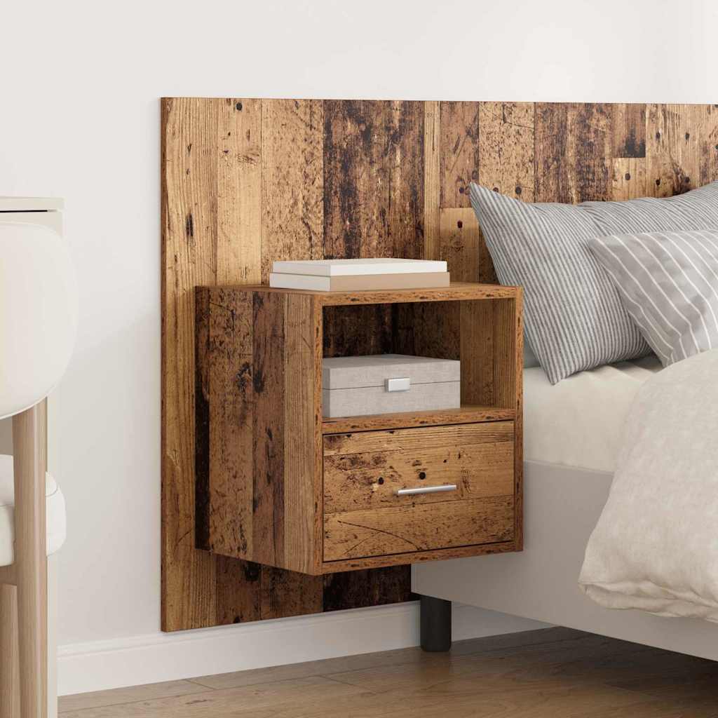 Hoofdbord Met Kast met lade 3 pcs Oud Hout Bewerkt hout is nu te koop bij PeponiXL, paradijselijk wonen!