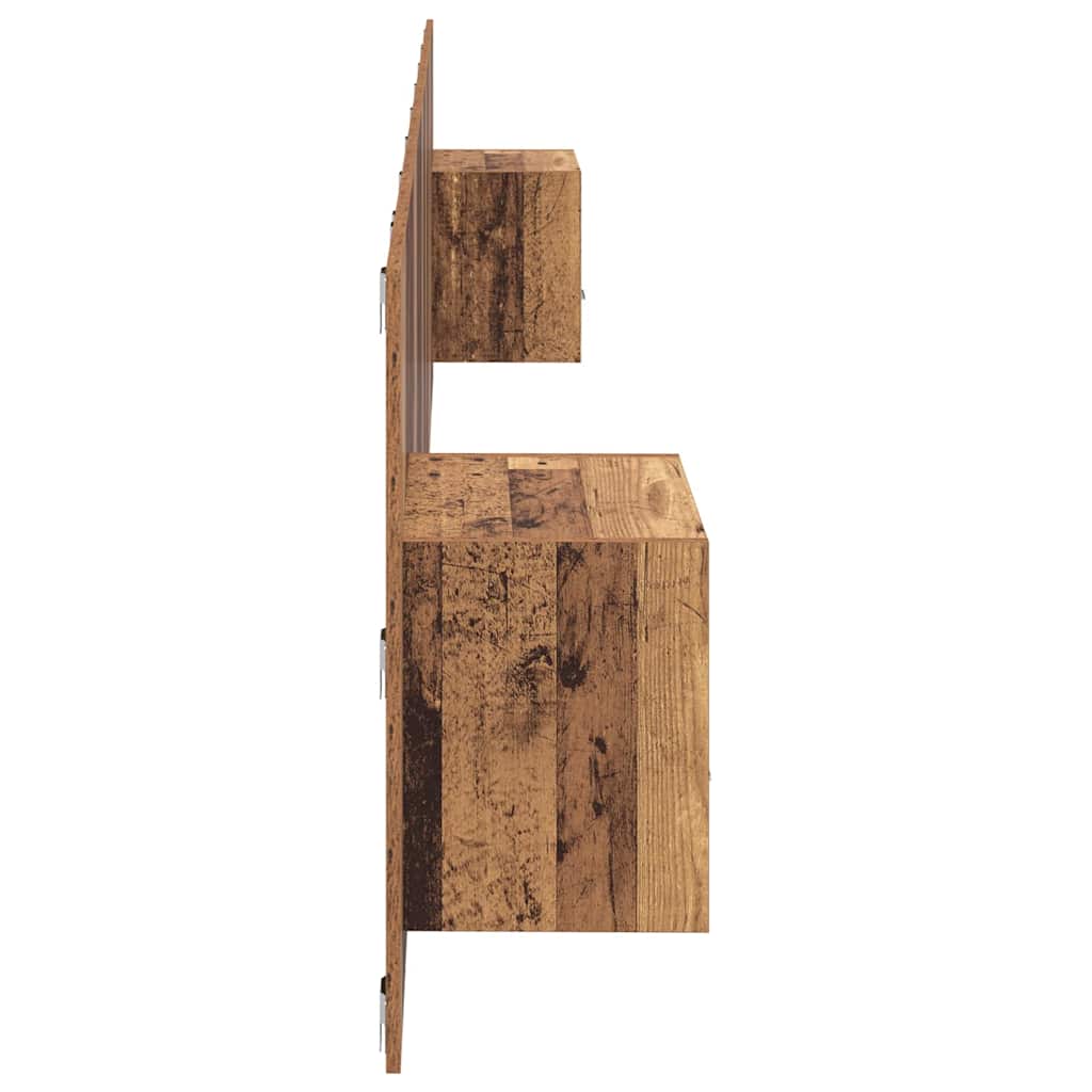 Hoofdbord Met Kast met lade 3 pcs Oud Hout Bewerkt hout is nu te koop bij PeponiXL, paradijselijk wonen!