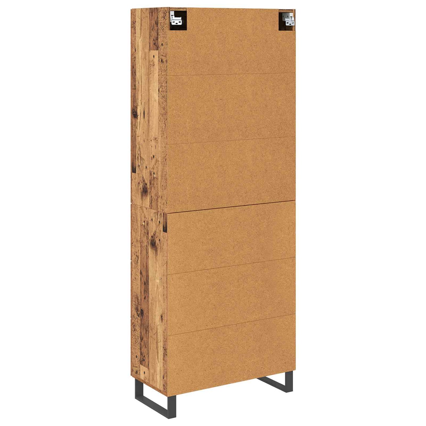 Hoge kast met lade Oudhout 69,5 x 34 x 180 cm Bewerkt hout is nu te koop bij PeponiXL, paradijselijk wonen!