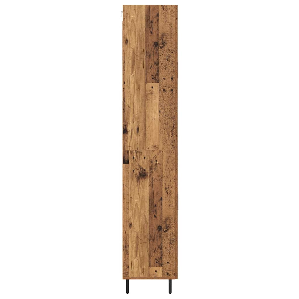 Hoge kast met lade 2 pcs Oud Hout Bewerkt hout is nu te koop bij PeponiXL, paradijselijk wonen!