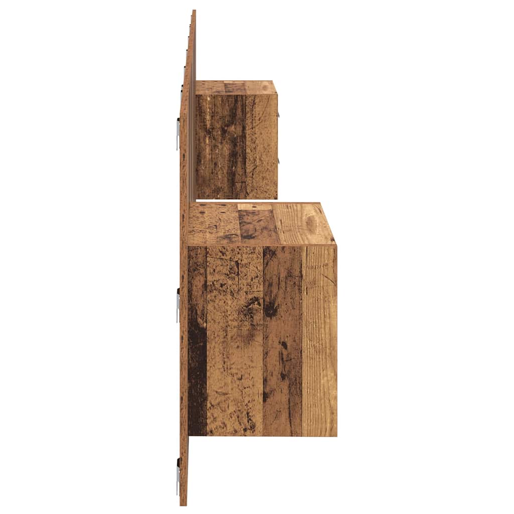 Hoofdbord Met Kast met lade 3 pcs Oud Hout Bewerkt hout is nu te koop bij PeponiXL, paradijselijk wonen!