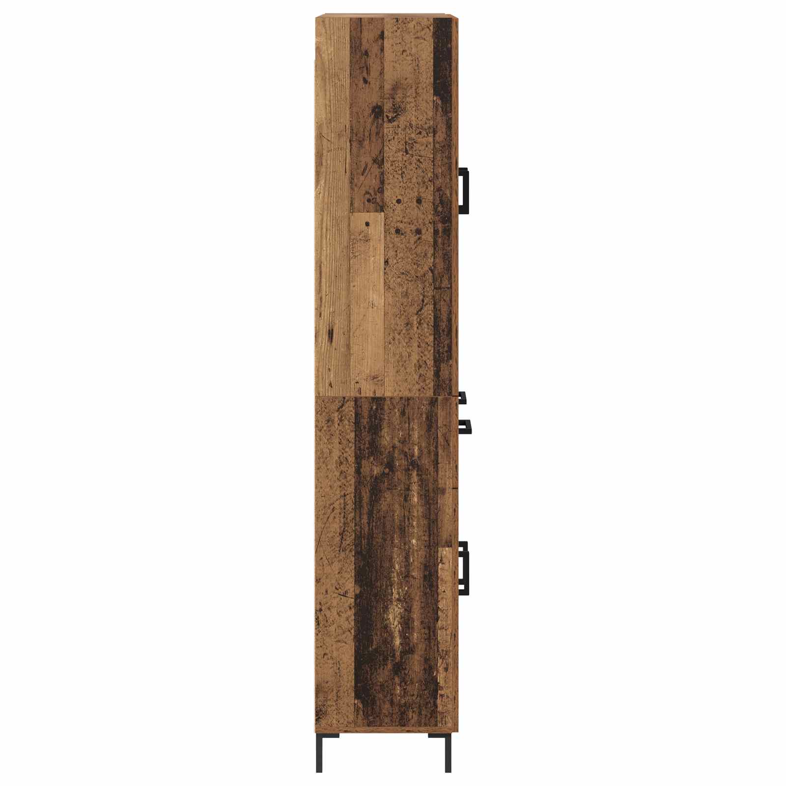 Highboard met lade Oud Hout 69,5 x 34 x 180 cm Bewerkt hout is nu te koop bij PeponiXL, paradijselijk wonen!