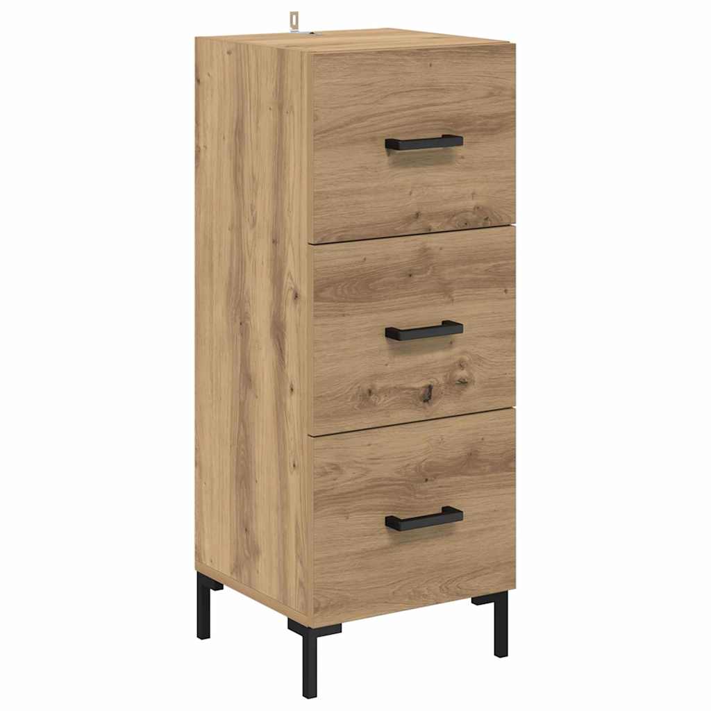 Highboard Artisan Eiken 34,5 x 34 x 180 cm Bewerkt hout is nu te koop bij PeponiXL, paradijselijk wonen!