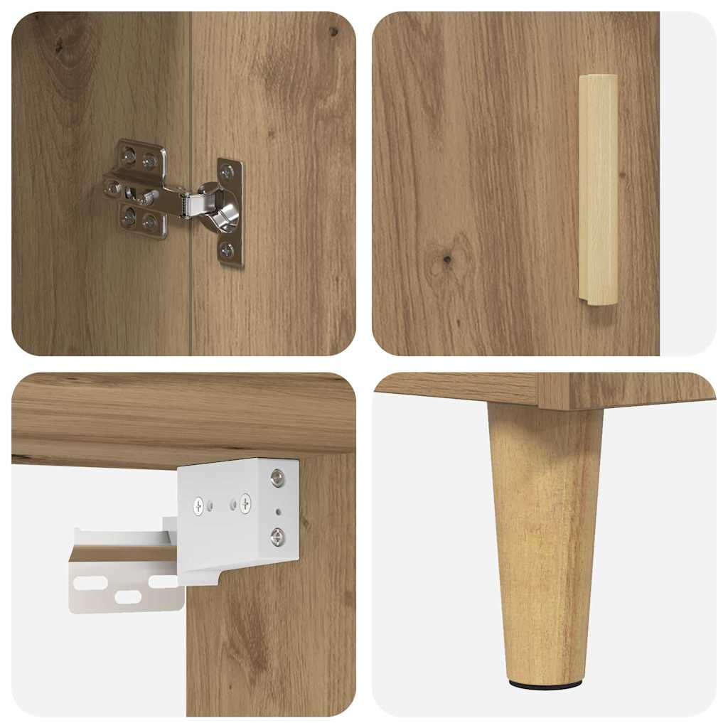 Hoge kast Artisan Eiken 69,5 x 32,5 x 180 cm Bewerkt hout is nu te koop bij PeponiXL, paradijselijk wonen!