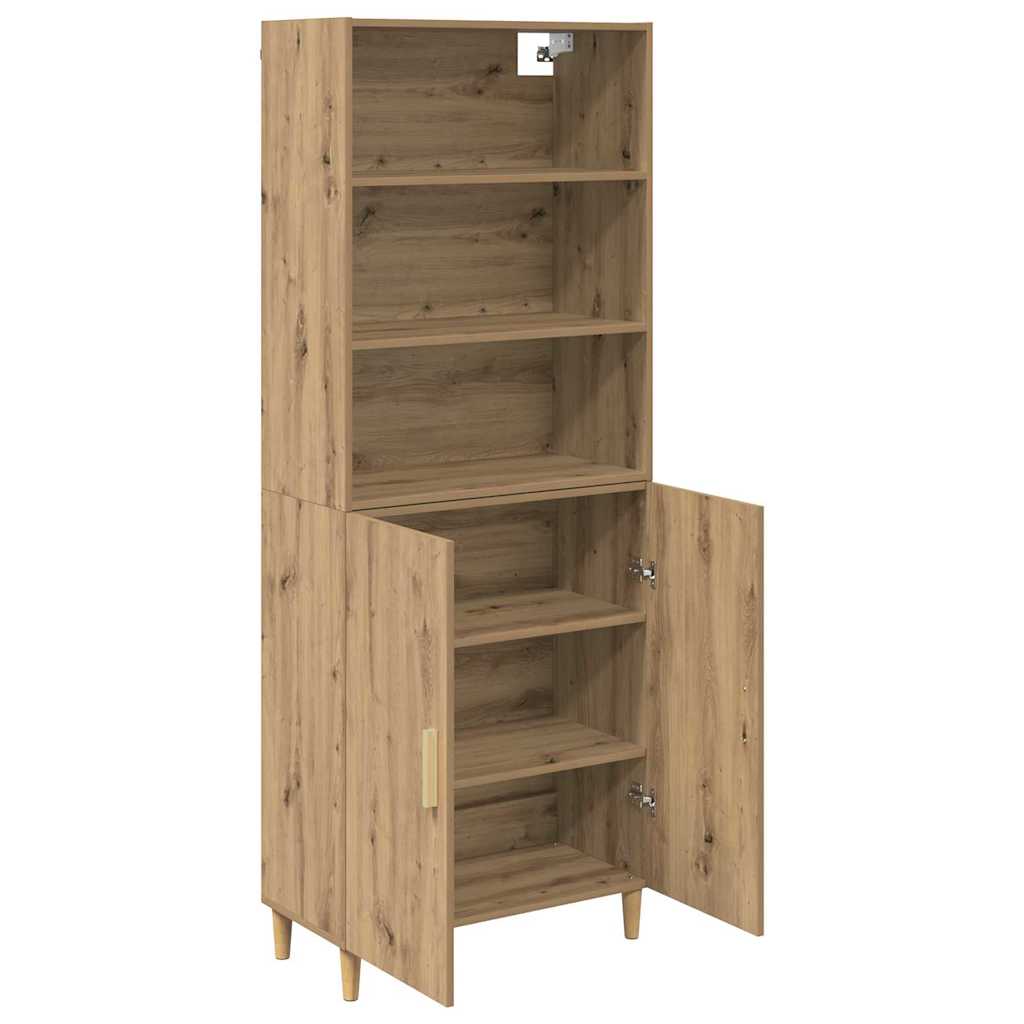 Hoge kast Artisan Eiken 69,5 x 32,5 x 180 cm Bewerkt hout is nu te koop bij PeponiXL, paradijselijk wonen!