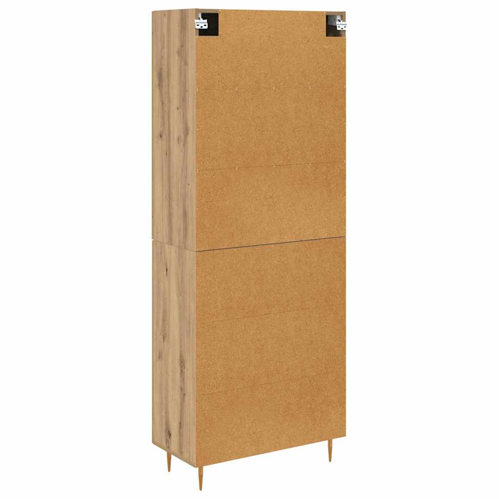 Hoge kast Artisan Eiken 69,5 x 34 x 180 cm Bewerkt hout is nu te koop bij PeponiXL, paradijselijk wonen!