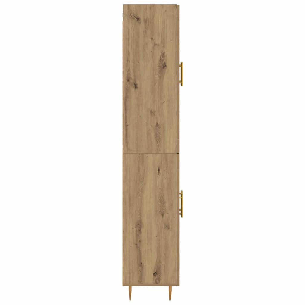 Hoge kast Artisan Eiken 69,5 x 34 x 180 cm Bewerkt hout is nu te koop bij PeponiXL, paradijselijk wonen!