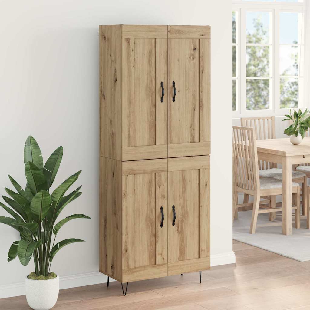 Hoge kast Artisan Eiken 69,5 x 34 x 180 cm Bewerkt hout is nu te koop bij PeponiXL, paradijselijk wonen!