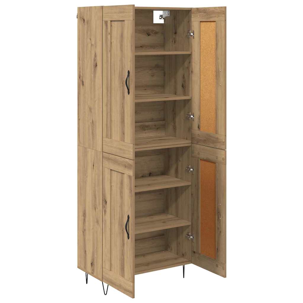Hoge kast Artisan Eiken 69,5 x 34 x 180 cm Bewerkt hout is nu te koop bij PeponiXL, paradijselijk wonen!