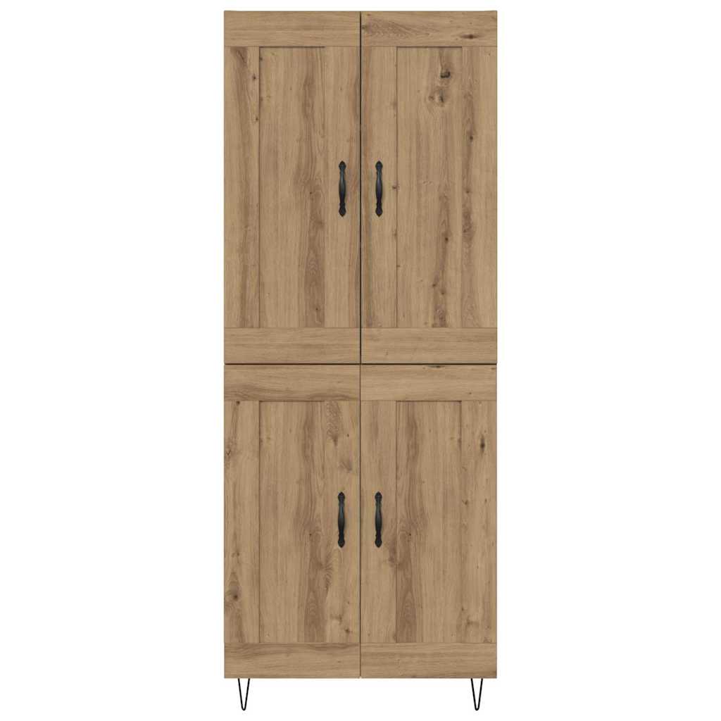 Hoge kast Artisan Eiken 69,5 x 34 x 180 cm Bewerkt hout is nu te koop bij PeponiXL, paradijselijk wonen!
