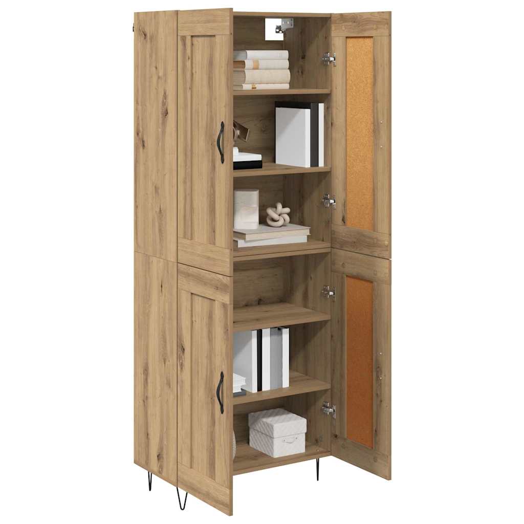 Hoge kast Artisan Eiken 69,5 x 34 x 180 cm Bewerkt hout is nu te koop bij PeponiXL, paradijselijk wonen!
