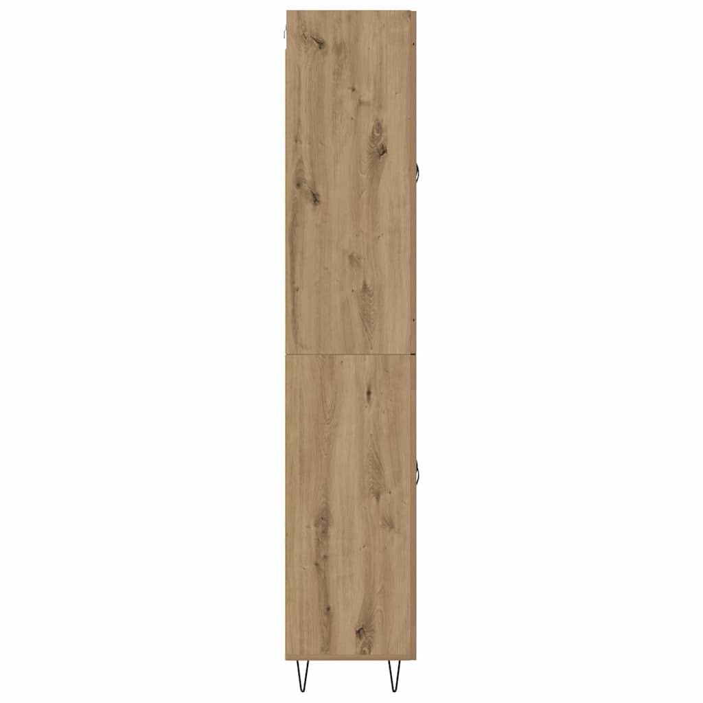 Hoge kast Artisan Eiken 69,5 x 34 x 180 cm Bewerkt hout is nu te koop bij PeponiXL, paradijselijk wonen!