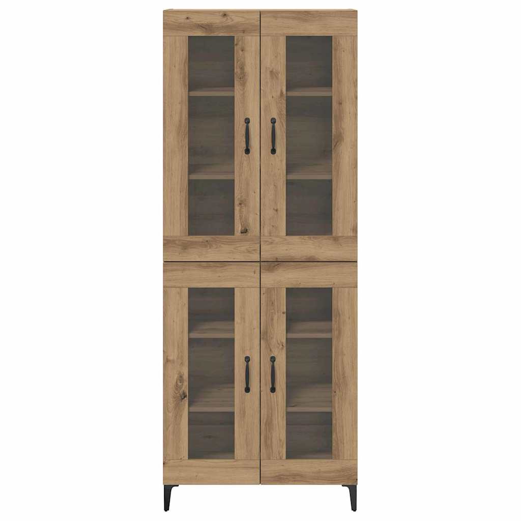 Highboard Artisan Eiken 69,5 x 34 x 180 cm Bewerkt hout is nu te koop bij PeponiXL, paradijselijk wonen!