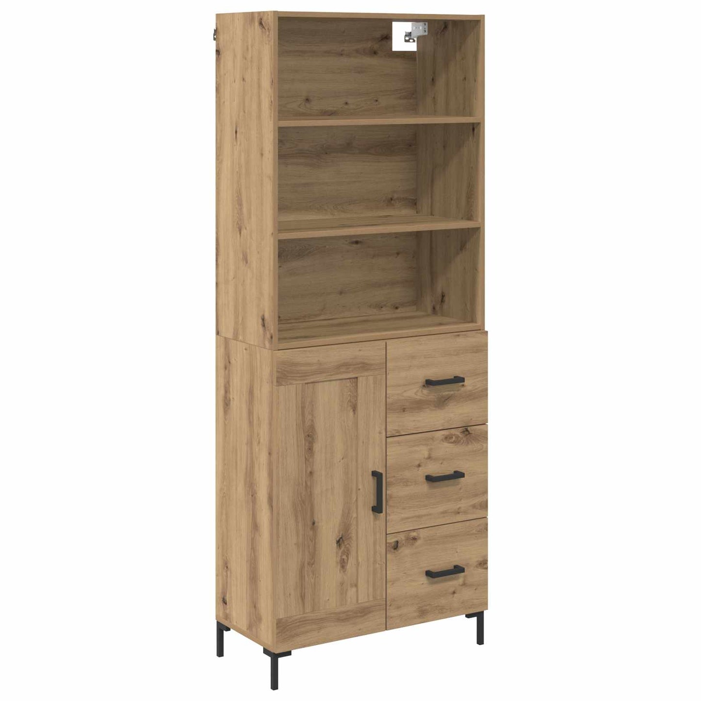Hoge kast Artisan Eiken 69,5 x 34 x 180 cm Bewerkt hout is nu te koop bij PeponiXL, paradijselijk wonen!