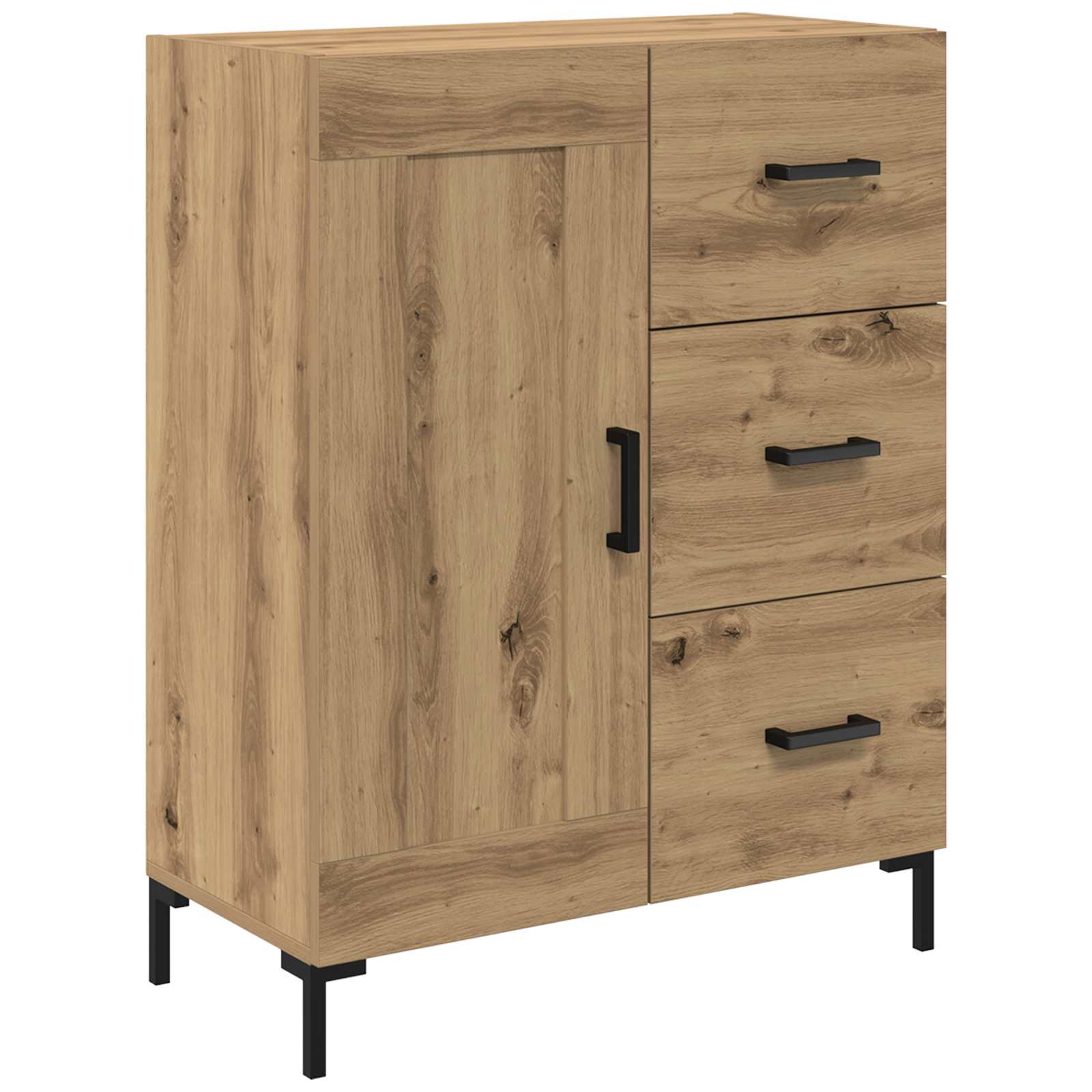 Hoge kast Artisan Eiken 69,5 x 34 x 180 cm Bewerkt hout is nu te koop bij PeponiXL, paradijselijk wonen!