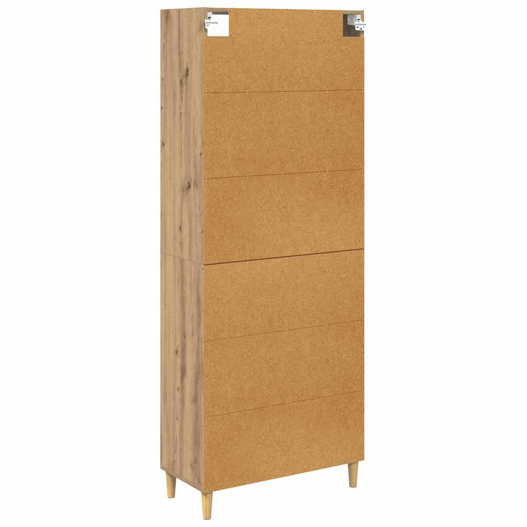 Hoge kast Artisan Eiken 69,5 x 32,5 x 180 cm Bewerkt hout is nu te koop bij PeponiXL, paradijselijk wonen!