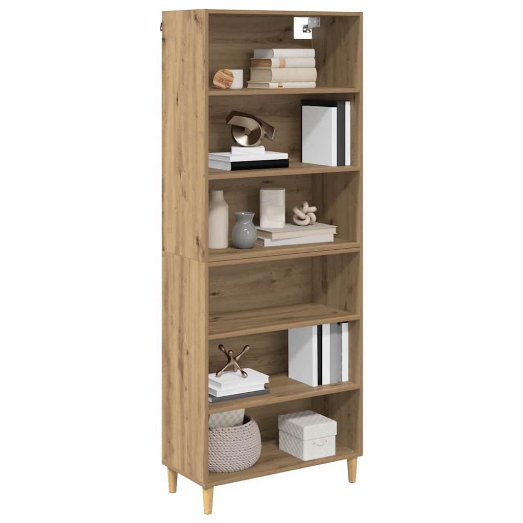 Hoge kast Artisan Eiken 69,5 x 32,5 x 180 cm Bewerkt hout is nu te koop bij PeponiXL, paradijselijk wonen!