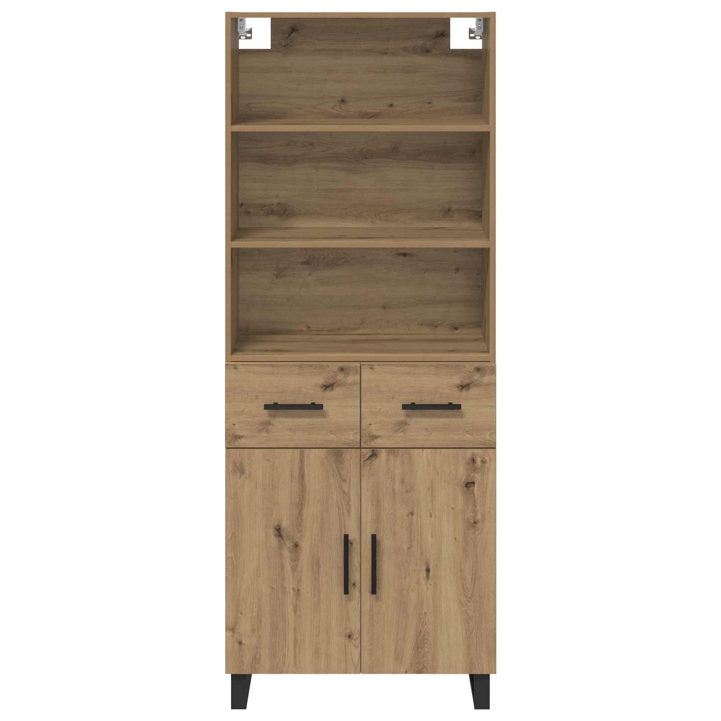 Hoge kast met lade 2 pcs Artisan Eiken Bewerkt hout is nu te koop bij PeponiXL, paradijselijk wonen!