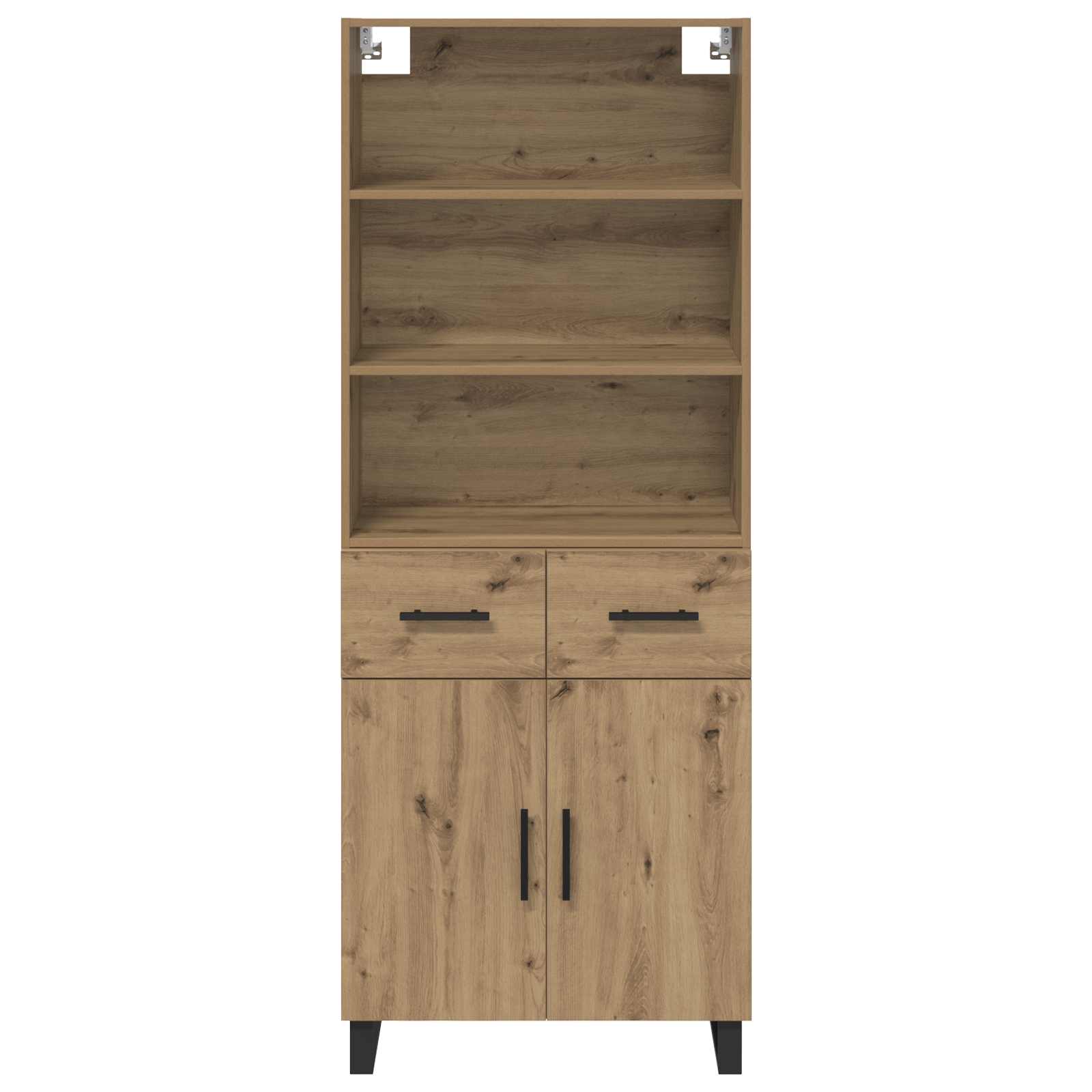 Hoge kast met lade 2 pcs Artisan Eiken Bewerkt hout is nu te koop bij PeponiXL, paradijselijk wonen!
