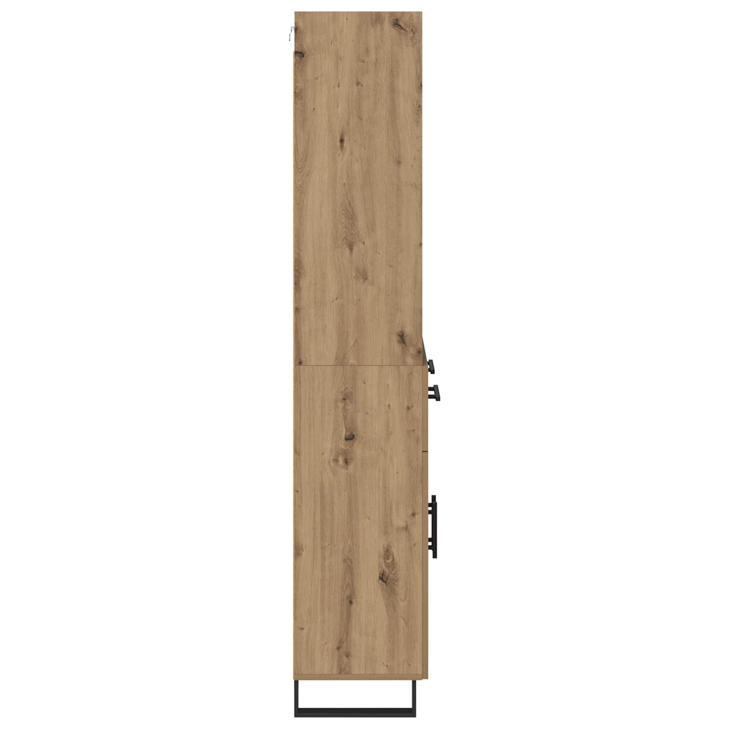 Hoge kast met lade 2 pcs Artisan Eiken Bewerkt hout is nu te koop bij PeponiXL, paradijselijk wonen!